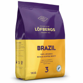 Кофе в зернах LOFBERGS "Brazil", 1 кг, арабика 100%, Швеция, 42672 за 3 297 ₽. Кофе зерновой.  Доставка по РФ. Без переплат!