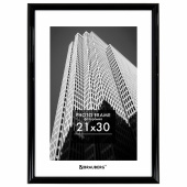 Рамка 21х30 см небьющаяся, багет 14 мм, пластик, BRAUBERG "Original", черная, 391229 за 445 ₽. Рамки для дипломов, сертификатов, грамот, фотографий.  Доставка по РФ. Без переплат!