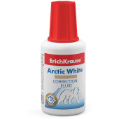 Корректирующая жидкость ERICH KRAUSE "Arctic White", 20 мл, экстра-белизна, флакон с кисточкой, 6 за 88 ₽. Корректирующие жидкости.  Доставка по РФ. Без переплат!