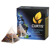 Чай CURTIS "Blue Berries Blues" черный со вкусом черной смородины, 20 пирамидок по 1,8 г, 102205 за 127 ₽. Чай пакетированный.  Доставка по РФ. Без переплат!