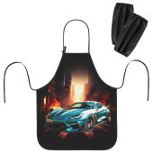 Фартук с нарукавниками для уроков труда ЮНЛАНДИЯ, регулировка по росту, 46х54 см, "Fire car", 273768 за 301 ₽. Фартуки для уроков труда.  Доставка по РФ. Без переплат!
