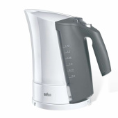 Чайник BRAUN WK-300, 1,7 л, 2200 Вт, закрытый нагревательный элемент, пластик, белый за 6 552 ₽. Чайники.  Доставка по РФ. Без переплат!
