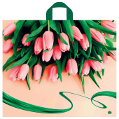 Пакет с петлевой ручкой ПВД, 50х60 см, "Райские тюльпаны", 60 мкм, н00242805 за 43 ₽. Пакеты с петлевой и вырубной ручкой.  Доставка по РФ. Без переплат!