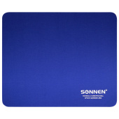 Коврик для мыши SONNEN "BLUE", резина + ткань, 220х180х3 мм, 513308 за 87 ₽. Коврики для мыши.  Доставка по РФ. Без переплат!