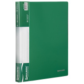 Папка 30 вкладышей BRAUBERG стандарт, зеленая, 0,6 мм, 221597 за 156 ₽. Папки с вкладышами (файлами).  Доставка по РФ. Без переплат!
