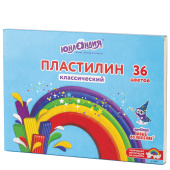 Пластилин классический ЮНЛАНДИЯ "ЮНЫЙ ВОЛШЕБНИК", 36 цветов, 720 г, со стеком, ВЫСШЕЕ КАЧЕСТВО, 105904 за 367 ₽. Пластилин.  Доставка по РФ. Без переплат!