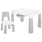 Стол детский + стул BRABIX KIDS CS-003, 2-7 лет, пластик белый + серый, 533292 за 6&nbsp;524 ₽. Наборы детской мебели.  Доставка по РФ. Без переплат!