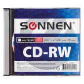 Диск CD-RW SONNEN, 700 Mb, 4-12x, Slim Case (1 штука), 512579 за 149 ₽. Диски CD, DVD, BD (Blu-ray).  Доставка по РФ. Без переплат!