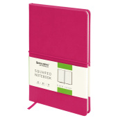 Блокнот А5 (148x218 мм), BRAUBERG "Metropolis X", под кожу, 80 л., резинка, клетка, малиновый, 111034 за 143 ₽. Бизнес-блокноты и бизнес-тетради.  Доставка по РФ. Без переплат!