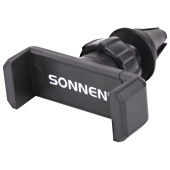 Держатель для телефона в авто на решетку вентиляции SONNEN, зажим до 85 мм, вращение 360°, 354922 за 155 ₽. Держатели для телефонов.  Доставка по РФ. Без переплат!