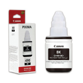 Чернила CANON (GI-490BK) для СНПЧ Pixma G1400\G2400\G3400, черные, ресурс 6000 стр., оригинальные, 0663C001 за 1&nbsp;584 ₽. Чернила для струйных принтеров и МФУ.  Доставка по РФ. Без переплат!