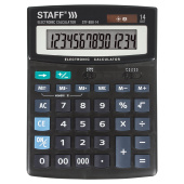 Калькулятор настольный STAFF STF-888-14 (200х150 мм), 14 разрядов, двойное питание, 250182 за 924 ₽. Калькуляторы настольные. Доставка по РФ. Без переплат!