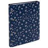 Тетрадь на кольцах А5, 175х215 мм, 120 л., под кожу, BRAUBERG VISTA, "Цветочный паттерн", 405206 за 404 ₽. Тетради на кольцах.  Доставка по РФ. Без переплат!