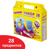Набор школьных принадлежностей в подарочной коробке ЮНЛАНДИЯ "НАБОР ПЕРВОКЛАССНИКА", 28 предметов, 880119 за 1 286 ₽. Наборы первоклассников.  Доставка по РФ. Без переплат!