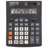 Калькулятор настольный STAFF PLUS STF-333 (200x154 мм), 14 разрядов, двойное питание, 250416 за 677 ₽. Калькуляторы настольные. Доставка по РФ. Без переплат!