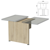 Каркас модуля стола для переговоров "Приоритет" (1400х900х750 мм), кронберг, К-914, К-914 кронберг за 10 953 ₽. Набор мебели "Приоритет".  Доставка по РФ. Без переплат!