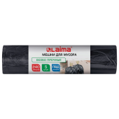 Мешки для мусора с завязками 360 л, черные, в пласте 10 штук, особо прочные, ПВД 60 мкм, 110x140 см, LAIMA, 702686 за 256 ₽. Мешки для мусора универсальные.  Доставка по РФ. Без переплат!