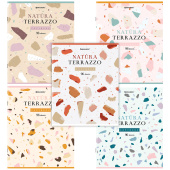 Тетрадь А5, 96 л., BRAUBERG, скоба, клетка, TWIN-лак, "Natura Terrazzo", 404431 за 78 ₽. Тетради более 60 листов.  Доставка по РФ. Без переплат!