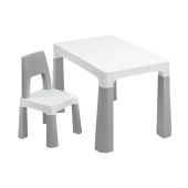 Стол детский + стул BRABIX KIDS CS-003, 2-7 лет, пластик белый + серый, 533292 за 5&nbsp;931 ₽. Наборы детской мебели.  Доставка по РФ. Без переплат!