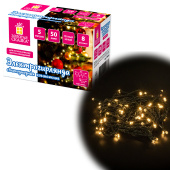 Электрогирлянда-нить комнатная "Стандарт" 5 м, 50 LED, теплый белый свет, 220 V, контроллер, ЗОЛОТАЯ СКАЗКА, 591343 за 171 ₽. Электрогирлянды и световые фигуры.  Доставка по РФ. Без переплат!