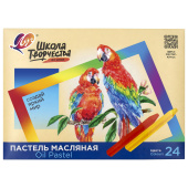 Пастель масляная ЛУЧ "Школа творчества", 24 цвета, трехгранная, картонная упаковка, 31С 1973-08 за 241 ₽. Пастель художественная масляная и восковая.  Доставка по РФ. Без переплат!
