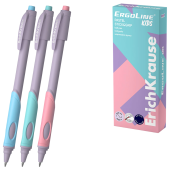 Ручка шариковая с грипом ERICH KRAUSE "ErgoLine Kids Pastel", СИНЯЯ, корпус ассорти, 0,25 мм, 62037 за 113 ₽. Ручки шариковые неавтоматические.  Доставка по РФ. Без переплат!