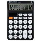 Калькулятор настольный BRAUBERG STYLE-12-BK (157х106 мм), 12 разрядов, двойное питание, ЧЕРНЫЙ, 272965 за 467 ₽. Калькуляторы настольные.  Доставка по РФ. Без переплат!