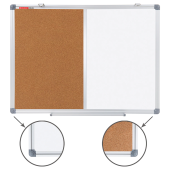 Доска комбинированная: магнитно-маркерная, пробковая для объявлений 45х60 см, BRAUBERG Extra, 238182 за 2 126 ₽. Доски для информации, витрины.  Доставка по РФ. Без переплат!