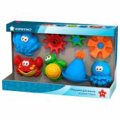 Игрушки для ванны в наборе, пластиковые, 6 шт, НОРДПЛАСТ, 741 за 926 ₽. Игрушки развивающие.  Доставка по РФ. Без переплат!