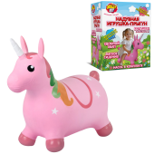 Попрыгун надувной "Единорог", 64х28х54 см, ПВХ, насос, JOLLY JOT (ДЖОЛЛИ ДЖОТ), 666128 за 1&nbsp;092 ₽. Мячи детские.  Доставка по РФ. Без переплат!