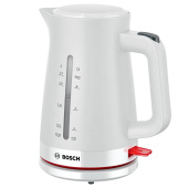 Чайник BOSCH TWK3M121, 1,7 л, 2400 Вт, закрытый нагревательный элемент, пластик, белый за 8&nbsp;970 ₽. Чайники.  Доставка по РФ. Без переплат!
