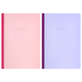 Тетрадь А4 96 л. BRAUBERG, на сшивке с корешком, клетка, обложка картон, "Minimal Pastel", 405282 за 129 ₽. Тетради формата А4.  Доставка по РФ. Без переплат!