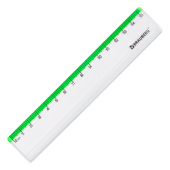 Линейка пластиковая 15 см BRAUBERG "FRESH ZONE", прозрачная, с салатовой шкалой, 210748 за 22 ₽. Линейки.  Доставка по РФ. Без переплат!