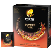 Чай CURTIS "Summer Vibe", черный с мятой и ароматом цитрусовых, 100 пакетиков в конвертах по 1,7 г, 102558 за 473 ₽. Чай пакетированный.  Доставка по РФ. Без переплат!