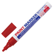 Маркер-краска лаковый (paint marker) 4 мм, КРАСНЫЙ, НИТРО-ОСНОВА, алюминиевый корпус, BRAUBERG PROFESSIONAL PLUS, 151446 за 99 ₽. Маркеры-краски лаковые.  Доставка по РФ. Без переплат!