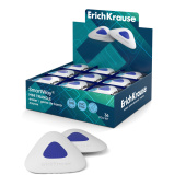 Ластик ERICH KRAUSE "SmartWay Mini Triangle", 37х35х9 мм, белый, треугольный, пластиковый держатель, 45552 за 34 ₽. Ластики классические.  Доставка по РФ. Без переплат!