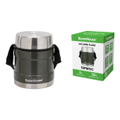 Термос 1 л для еды/напитков с широким горлом, BOOMHOUSE (БУМХАУС) RIBBED, контейнер, нержавеющая сталь SUS304, 700322 за 982 ₽. Термосы.  Доставка по РФ. Без переплат!