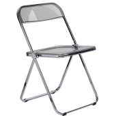 Стул складной прозрачный тонированный BRABIX "Glam CF-020", хромированный каркас, пластик, 533247 за 3&nbsp;268 ₽. Стулья для персонала и посетителей.  Доставка по РФ. Без переплат!