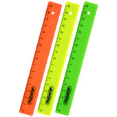 Линейка пластиковая 16 см, ПИФАГОР, неоновая, ассорти, 210603 за 14 ₽. Линейки.  Доставка по РФ. Без переплат!