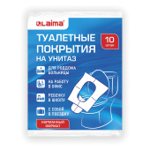 Накладки покрытия сидения для унитаза КОМПЛЕКТ 10 шт. школа/офис/больница/роддом/поездка LAIMA, 114177 за 38 ₽. Покрытия на унитаз одноразовые.  Доставка по РФ. Без переплат!