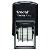 Датер-мини месяц БУКВАМИ, оттиск 20х3,8 мм, синий, TRODAT IDEAL 4810 P2, корпус черный, подушка, 218615 за 375 ₽. Датеры.  Доставка по РФ. Без переплат!