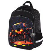 Ранец BRAUBERG QUADRO, 3 отделения, с брелком, Fire spider, 37х28х18 см, 273106 за 6 102 ₽. Ранцы для начальной школы.  Доставка по РФ. Без переплат!