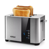 Тостер KITFORT KT-2047, 850 Вт, 2 тоста, 7 режимов, LED-дисплей, сталь, серебристый, КТ-2047 за 4&nbsp;143 ₽. Тостеры и вафельницы.  Доставка по РФ. Без переплат!