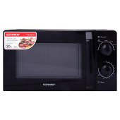 Микроволновая печь SONNEN MW2070BL-6MB, 20 л, 700 Вт, таймер, механическое управление, ручка, черная, 454983 за 8&nbsp;026 ₽. Микроволновые печи.  Доставка по РФ. Без переплат!
