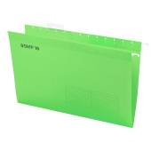 Подвесные папки A4/Foolscap (404х240 мм) до 80 л., КОМПЛЕКТ 10 шт., зеленые, картон, STAFF, 270934 за 665 ₽. Подвесные папки Foolscap.  Доставка по РФ. Без переплат!