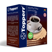 Фильтр TOPPERR №4 для кофеварок, бумажный, неотбеленный, 300 штук, 3047 за 1 576 ₽. Расходные материалы для кофеварок и кофемашин. Доставка по РФ. Без переплат!