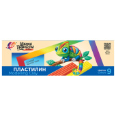 Пластилин классический ЛУЧ "Школа творчества", 9 цветов, 180 г, стек, картонная упаковка, 29С 1762-08 за 103 ₽. Пластилин.  Доставка по РФ. Без переплат!