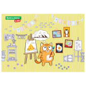 Настольное покрытие BRAUBERG KIDS для труда и творческих занятий, ПВХ, "Artist", 50х35 см, 272358 за 76 ₽. Клеёнки для уроков труда.  Доставка по РФ. Без переплат!