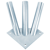 Кронштейн настенный для флагов на три древка, три точки крепления, металл за 1&nbsp;600 ₽. Флаги и знамена.  Доставка по РФ. Без переплат!