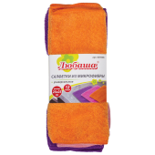 Салфетки из МИКРОФИБРЫ универсальные 25х25 см, КОМПЛЕКТ 12 шт., ассорти, 180 г/м2, ЛЮБАША, 603938 за 313 ₽. Салфетки хозяйственные.  Доставка по РФ. Без переплат!